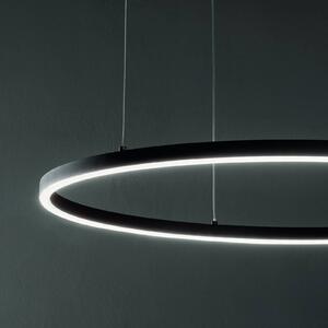 IDEAL LUX Lampada LED a sospensione Ideal Lux Oracle Slim Ø 70 cm bianco 3.000 K, Bianco / Opale, Soggiorno / Sala da pranzo, Alluminio, Moderno