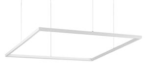 IDEAL LUX Lampada LED a sospensione Ideal Lux Oracle Slim 90 x cm bianco 3.000 K Square, Bianco / Opale, Soggiorno / Sala da pranzo, Alluminio, Moderno