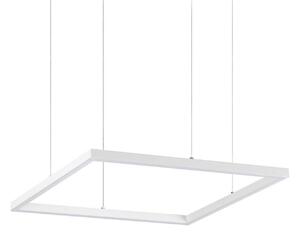 IDEAL LUX Lampada LED a sospensione Ideal Lux Oracle Slim 50 x cm bianco 3.000 K Square, Bianco / Opale, Soggiorno / Sala da pranzo, Alluminio, Moderno