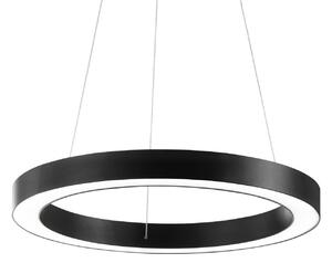 IDEAL LUX Lampada LED a sospensione Ideal Lux Oracle, Ø 70 cm, nero, 3.000 K Oracle, Nero, Soggiorno / Sala da pranzo, Alluminio, Moderno