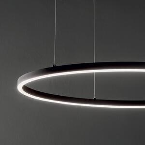 IDEAL LUX Ideal Lux Lampada LED a sospensione Oracle Slim Ø 50 cm nero 3.000 K, Nero, Soggiorno / Sala da pranzo, Alluminio, Moderno