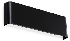 IDEAL LUX Applique da parete a LED Delta, Nero, Soggiorno / Sala da pranzo, Alluminio, Moderno, Applique a LED