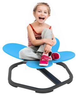 AIYAPLAY Sedia Girevole Sensoriale per bambini in Plastica a forma di farfalla, 57x56,5x26,5 cm, Blu | Aosom Italy