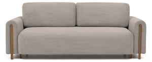 Divano marrone chiaro allungabile/con contenitore e rivestimento in velluto a coste 244 cm Arcadova – ELTAP
