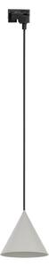 Lampadario su filo per sistema a binario CONO 1xE27/15W/230V nero/grigio
