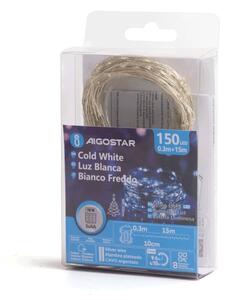 Aigostar - Catena luminosa LED da esterno 150 LED / 8 funzioni 15,3 m IP44 bianco freddo