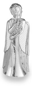 Angelo in resina Argentata Angelo spiga argento h 13.5 cm in scatola regalo, ideale per uso bomboniera