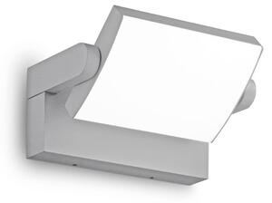 IDEAL LUX Applique da esterni a LED Swipe, Alluminio / Grigio / Zincato, Metallo, Moderno, Applique LED da esterni