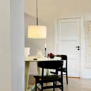 Dyberg Larsen Lampada a sospensione Calix, dimmerabile, Bianco / Opale, Soggiorno / Sala da pranzo, Tessuto / Stoffa / Seta, Design, Lampada a sospensione