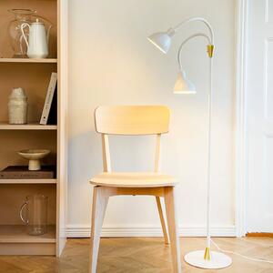 Dyberg Larsen Lampada da terra di design Lilje, Bianco / Opale, Soggiorno / Sala da pranzo, Metallo, Design, Lampada da terra