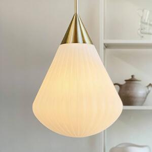 Dyberg Larsen Lampada a sospensione Ballon, dimmerabile, Bianco / Opale, Soggiorno / Sala da pranzo, Vetro, Design, Lampada a sospensione