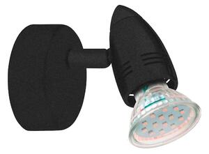 Eglo 780443 - Luce Spot da parete a LED SABADELL 1xGU10/2,8W/230V 3000K nero