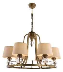 Lampadario a catena NARA 6xE27/40W/230V ottone