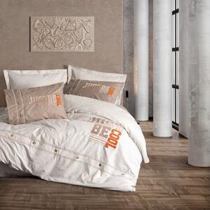 Mood Ricamato Ranforce Matrimoniale Set Copripiumino Cool Marrone