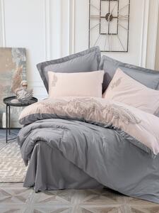 Brode Saten Matrimoniale Set Copripiumino Sheen Grigio