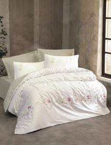 3D Ricamato Saten Matrimoniale Set Copripiumino Jenika Menta