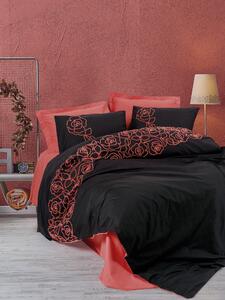 Ricamato Ranforce Matrimoniale Set Copripiumino Rosen Corallo
