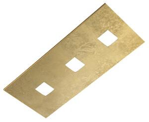 Plafoniera Contemporanea Sparta Metallo Foglia Oro 3 Luci Gx53