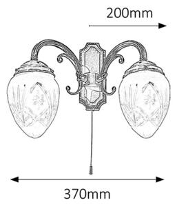 Rabalux 8632 - Applique ANNABELLA 2xE14/40W/230V