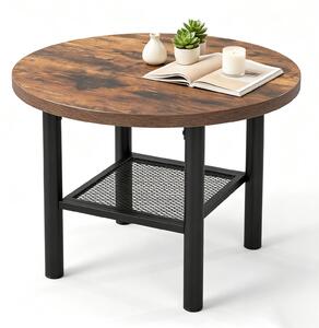Tavolino KOMFOTTEU, forma rotonda, per soggiorno, dimensioni 60 x 60 x 42 cm