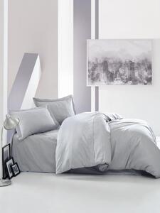 Elegant Saten Matrimoniale Set Copripiumino - Grigio