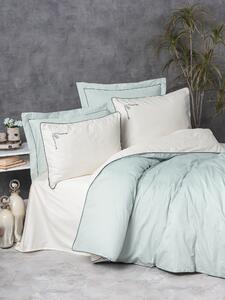 Elite Saten Matrimoniale Set Copripiumino Vanko Menta
