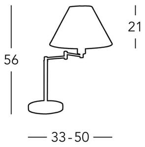 Kolarz 264.71.6 - Lampada da tavolo HILTON 1xE27/60W/230V