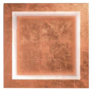 Plafoniera Contemporanea Square Metallo Foglia Rame Led 40W