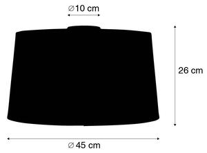 Plafoniera bianca con paralume nero 45 cm - COMBI