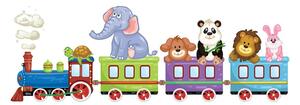 Quadri treno con animali