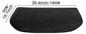 Piastrella refrattaria per camini, 50 x 100 cm, nera, in Vetroceramica, adatta per caminetti, griglie e focolari