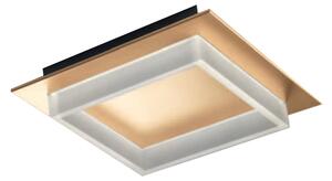 Plafoniera Contemporanea Square Metallo Oro Opaco Led 28W