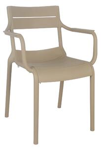 LUSSO Beige - MODERNA SEDIA DA CUCINA GIARDINO BAR (IMPILABILE)