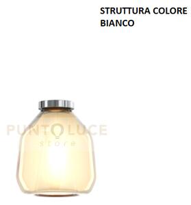 Plafoniera bianco vetro beta ambra 1176bi-pl1 beta-am