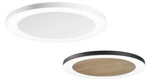 Plafoniera led samsara bianca/legno 35w 5300lm cct 40x4,2cm led-sam