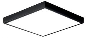 Plafoniera led domo in alluminio e acrilico nero 24w 2700lm 4000k 2