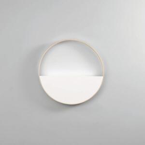 Plafoniera led alba circolare bianca e oro 6w 900lm cct 35x35x3,5cm