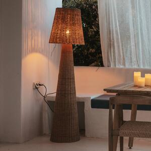 Newgarden Piantana Lola, color legno, rattan, IP54 Lola, Legno scuro, Legno, Scandinavo