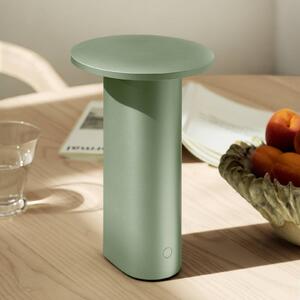 FRITZ HANSEN Lampada da tavolo a LED Solae, dimmerabile, Verde, Soggiorno / Sala da pranzo, Alluminio, Moderno, Lampada da tavolo LED