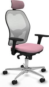 Sedia da ufficio con poggiatesta Piqueras y Crespo 3D086N2 Rosa