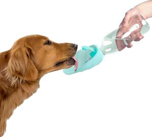 United Pets LEAF - Dispenser acqua da Viaggio in silicone - AZZURRO