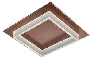 Plafoniera Contemporanea Square Metallo Rame Opaco Led 28W