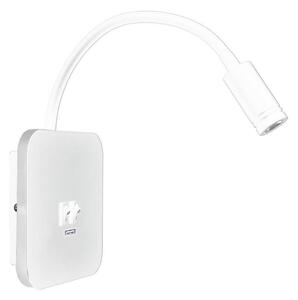 LED lampada da parete flessibile con USB BASE LED/8W + LED/2W/230V bianca