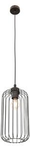Sospensione Minimal Industrial Donar 1 Luce Nera