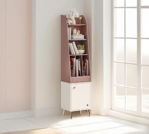 Libreria per bambini ANET con scatole in tessuto bianco