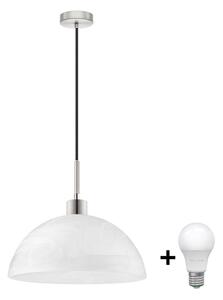 Lampadario LED sospeso su cavo 1xE27/60W/230V bianco/nero