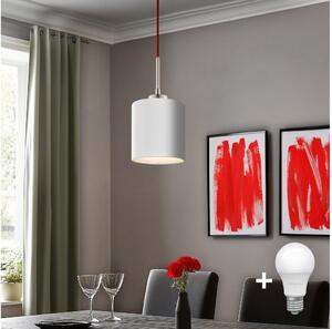 Eglo - Lampadario LED a sospensione con filo TUNJA 1xE27/60W/230V bianco