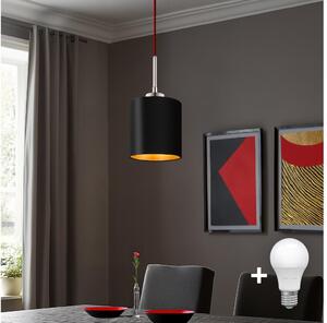 Eglo - Lampadario LED a sospensione con filo TUNJA 1xE27/60W/230V nero