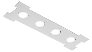 Plafoniera Contemporanea Atene Metallo Grigio Perla 4 Luci Gx53