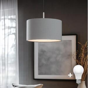 Eglo - Lampadario LED a sospensione con filo TUNJA 1xE27/60W/230V grigio